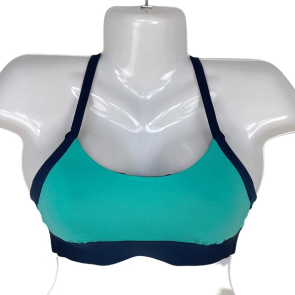 The North Face Woman’s Sports Bra teal navy blue light padding size XS - Picture 1 of 12